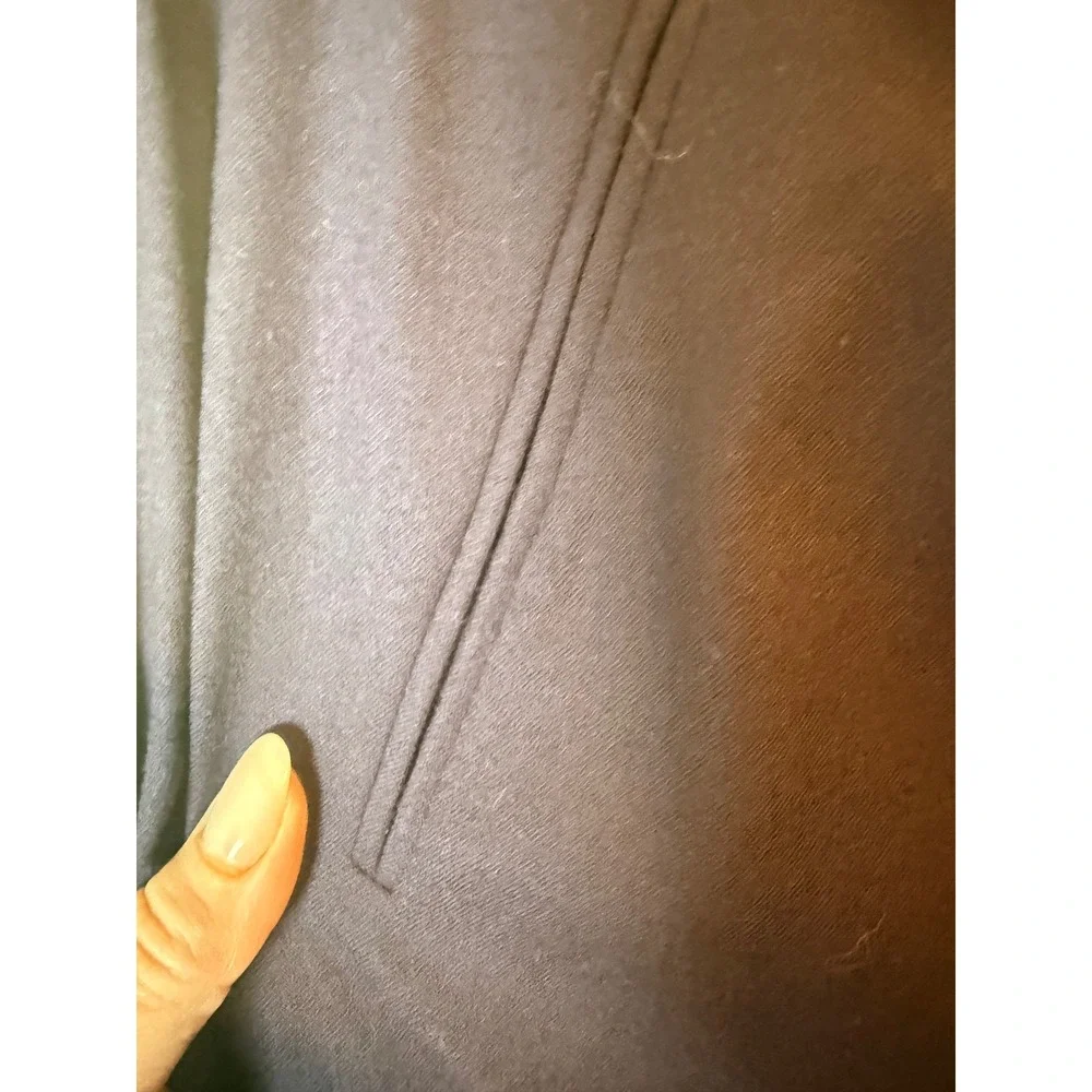 Talbots Womens Navy Blue Italian Stretch Wool Blend Midi Pencil Skirt Size 14 - Picture 4 of 9